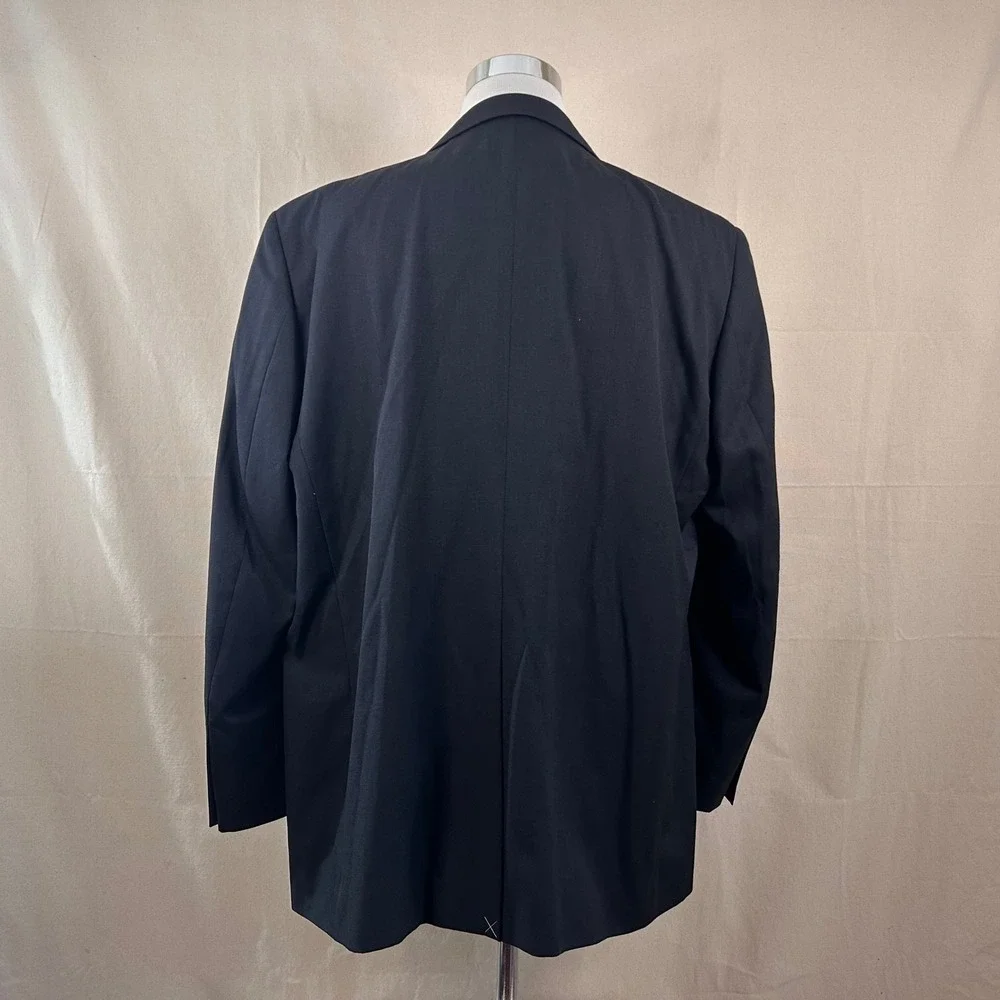 Joseph & Feiss 50L Sport Coat 100% Wool Charcoal Gray Two Button Lined Vented